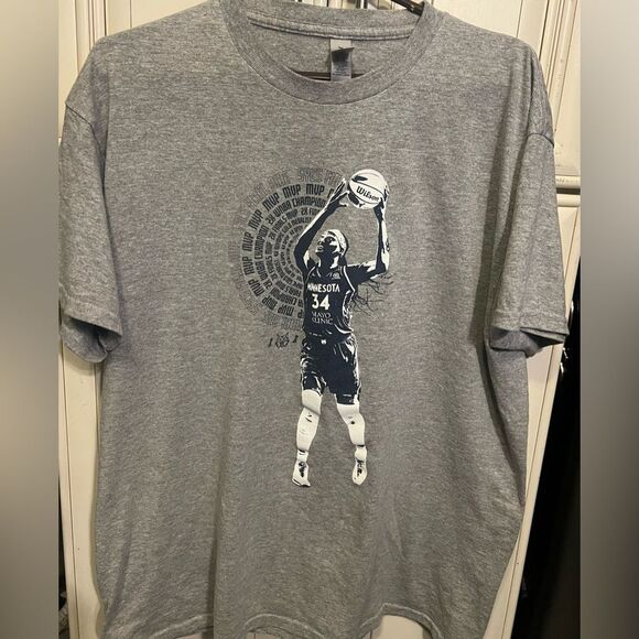 Minnesota Lynx Sylvia Fowles 34 Tshirt Mens L Gray WNBA - Picture 9 of 12